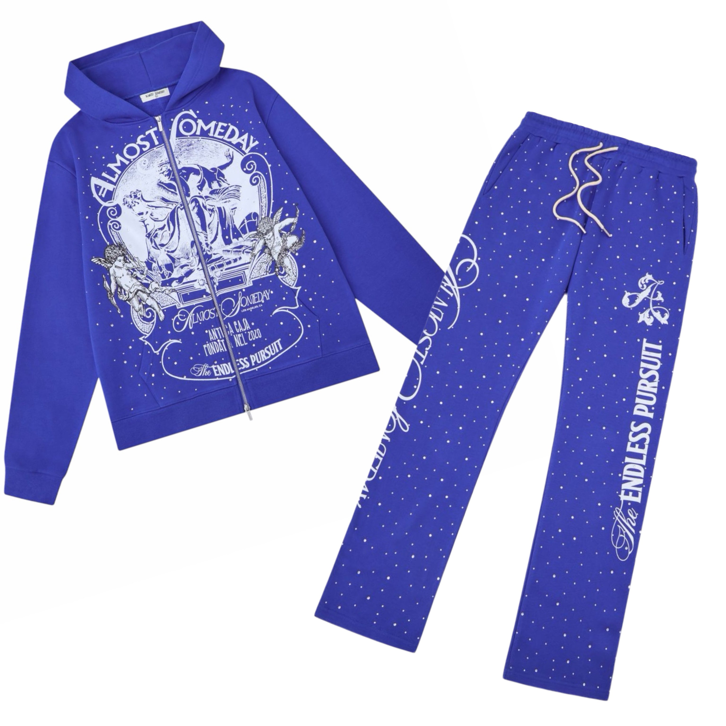 ALMOST SOMEDAY: Lavish Zip Up Sweatset